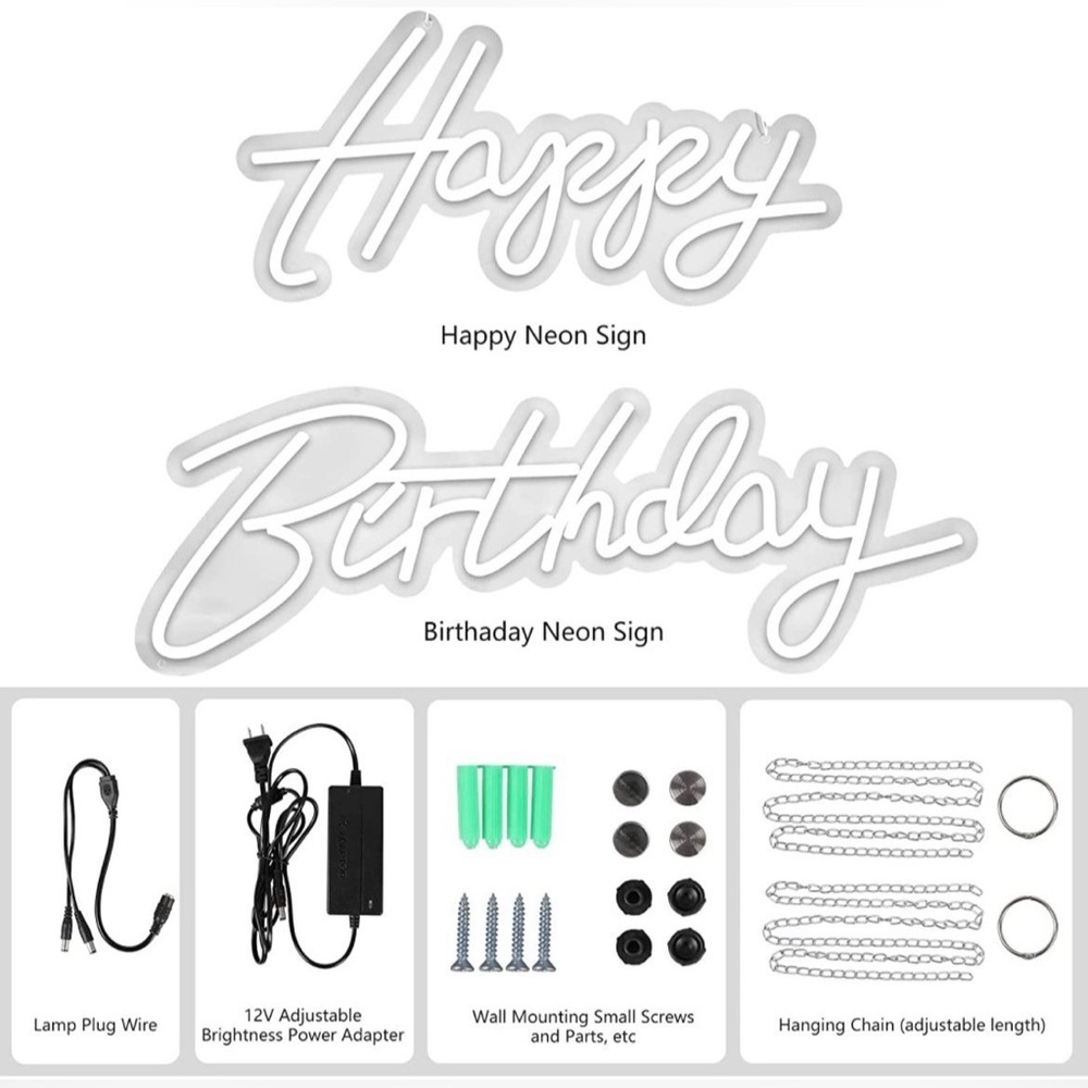 Happy birthday NEON SIGN brand new - Picture 3 of 4